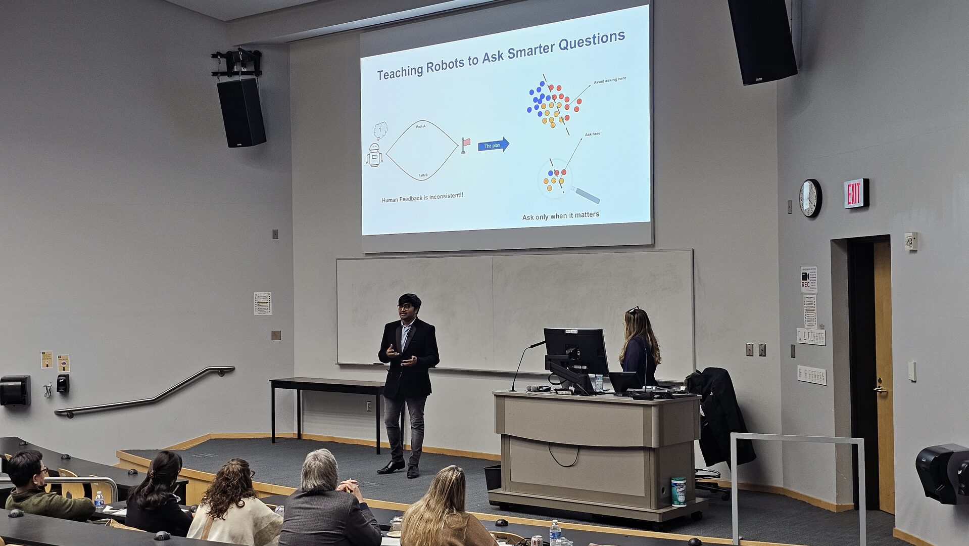 Harshith presenting RL research